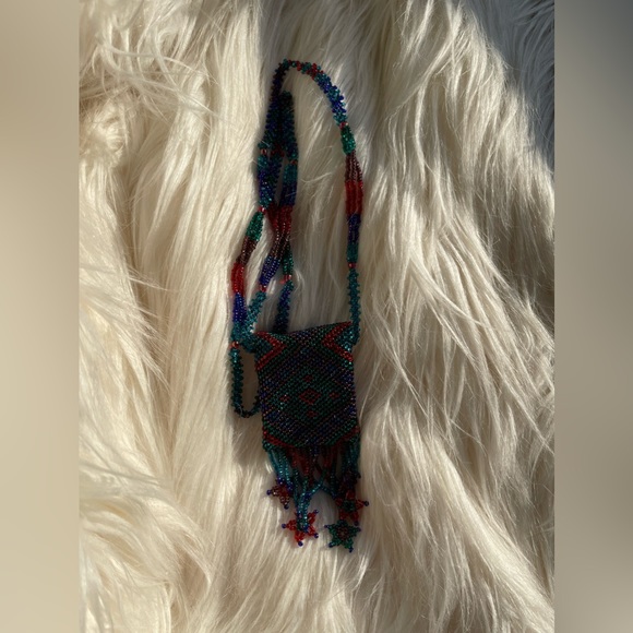 Set of Handmade Beaded Necklace Pouch Bags, Prayer Bags from Israel - Picture 14 of 16